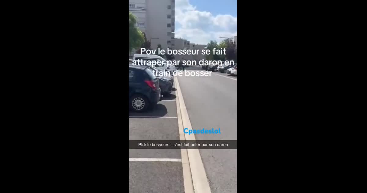 Il se fait courser par son daron père, le bosseur s'est fait péter par son daron, course poursuite